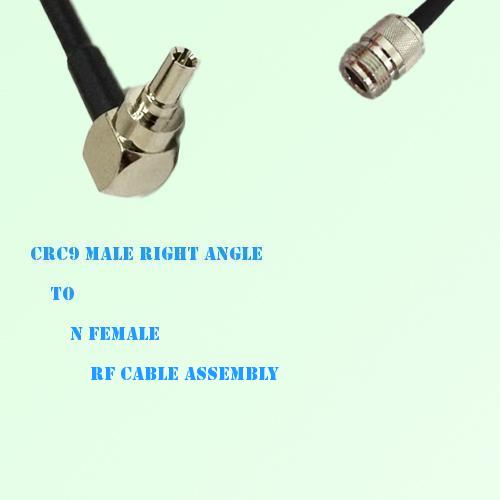 CRC9 Male Right Angle to N Female RF Cable Assembly