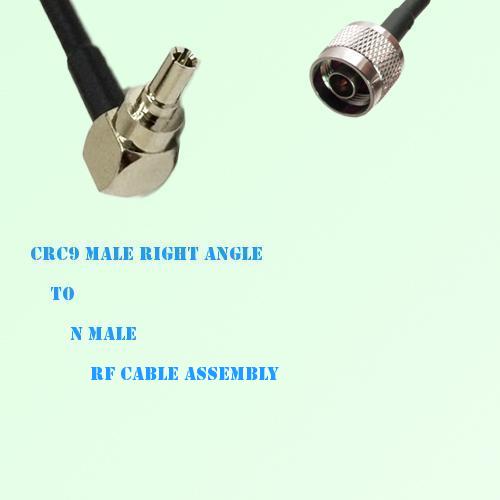 CRC9 Male Right Angle to N Male RF Cable Assembly