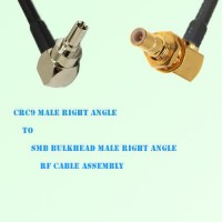 CRC9 Male R/A to SMB Bulkhead Male R/A RF Cable Assembly