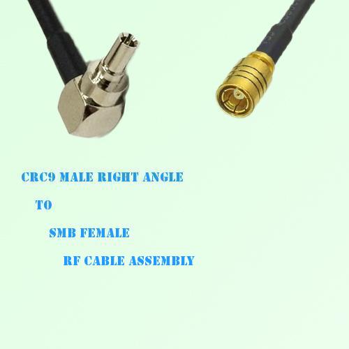 CRC9 Male Right Angle to SMB Female RF Cable Assembly