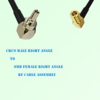 CRC9 Male Right Angle to SMB Female Right Angle RF Cable Assembly
