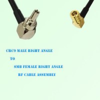 CRC9 Male Right Angle to SMB Female Right Angle RF Cable Assembly CRC9 Male Right Angle to SMB Female Right Angle RF Cable Assembly
