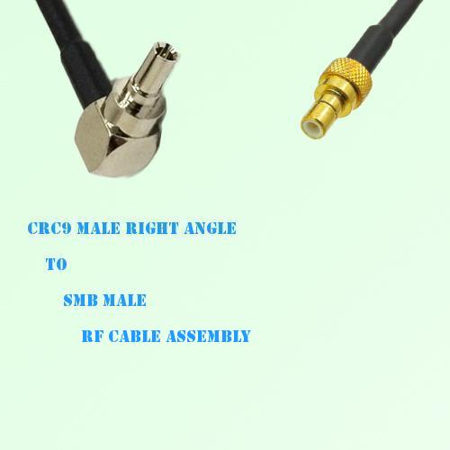 CRC9 Male Right Angle to SMB Male RF Cable Assembly
