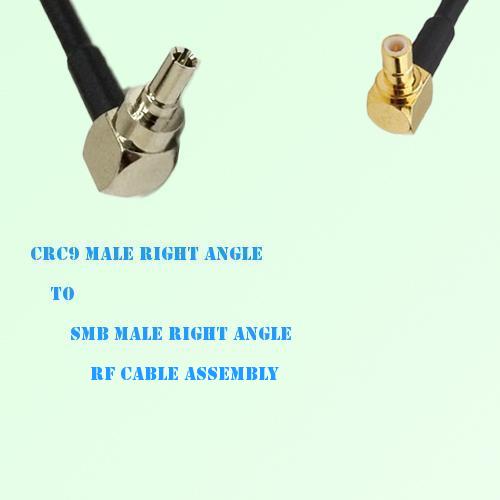 CRC9 Male Right Angle to SMB Male Right Angle RF Cable Assembly