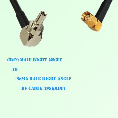 CRC9 Male Right Angle to SSMA Male Right Angle RF Cable Assembly CRC9 Male Right Angle to SSMA Male Right Angle RF Cable Assembly