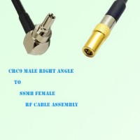 CRC9 Male Right Angle to SSMB Female RF Cable Assembly