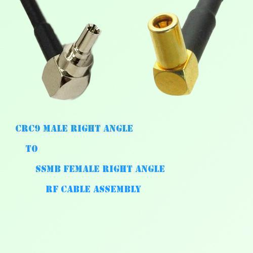 CRC9 Male Right Angle to SSMB Female Right Angle RF Cable Assembly CRC9 Male Right Angle to SSMB Female Right Angle RF Cable Assembly