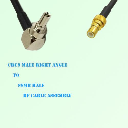 CRC9 Male Right Angle to SSMB Male RF Cable Assembly CRC9 Male Right Angle to SSMB Male RF Cable Assembly