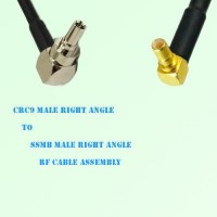 CRC9 Male Right Angle to SSMB Male Right Angle RF Cable Assembly