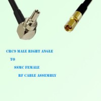 CRC9 Male Right Angle to SSMC Female RF Cable Assembly
