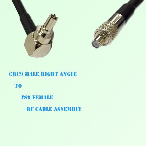 CRC9 Male Right Angle to TS9 Female RF Cable Assembly