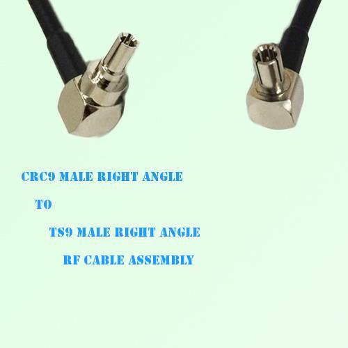 CRC9 Male Right Angle to TS9 Male Right Angle RF Cable Assembly