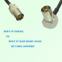 DVB-T TV Female to DVB-T TV Male Right Angle RF Cable Assembly