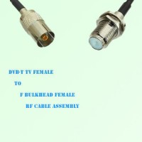 DVB-T TV Female to F Bulkhead Female RF Cable Assembly