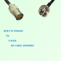 DVB-T TV Female to F Male RF Cable Assembly