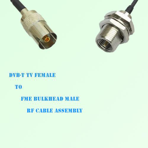 DVB-T TV Female to FME Bulkhead Male RF Cable Assembly
