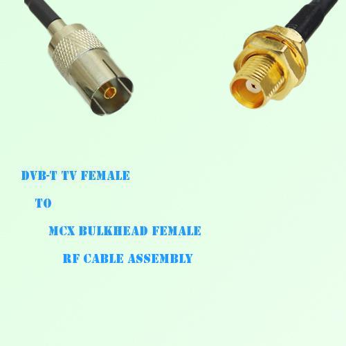 DVB-T TV Female to MCX Bulkhead Female RF Cable Assembly