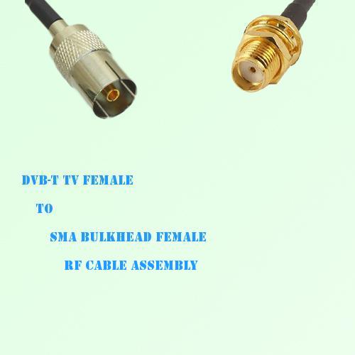 DVB-T TV Female to SMA Bulkhead Female RF Cable Assembly