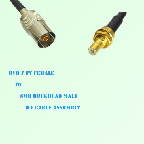 DVB-T TV Female to SMB Bulkhead Male RF Cable Assembly