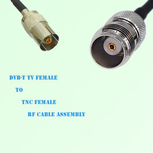 DVB-T TV Female to TNC Female RF Cable Assembly
