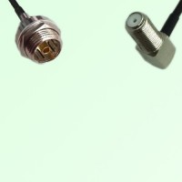 DVB-T TV Bulkhead Female to F Bulkhead Female R/A RF Cable Assembly