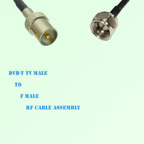 DVB-T TV Male to F Male RF Cable Assembly