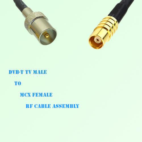 DVB-T TV Male to MCX Female RF Cable Assembly