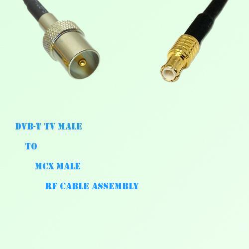 DVB-T TV Male to MCX Male RF Cable Assembly