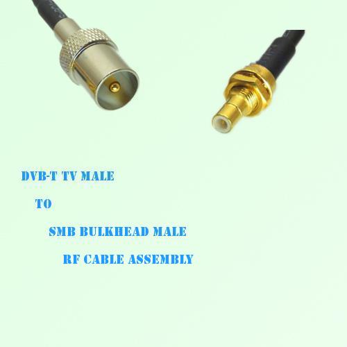 DVB-T TV Male to SMB Bulkhead Male RF Cable Assembly