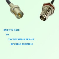DVB-T TV Male to TNC Bulkhead Female RF Cable Assembly