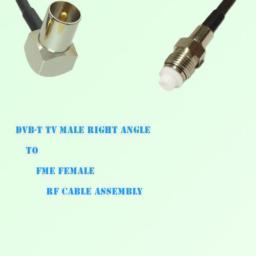 DVB-T TV Male Right Angle to FME Female RF Cable Assembly