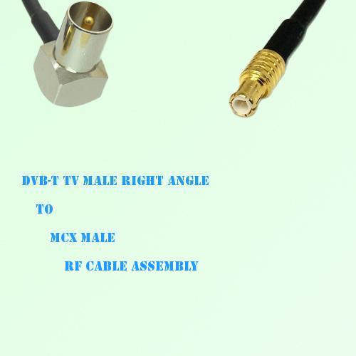DVB-T TV Male Right Angle to MCX Male RF Cable Assembly