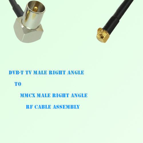 DVB-T TV Male Right Angle to MMCX Male Right Angle RF Cable Assembly
