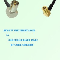 DVB-T TV Male Right Angle to SMB Female Right Angle RF Cable Assembly