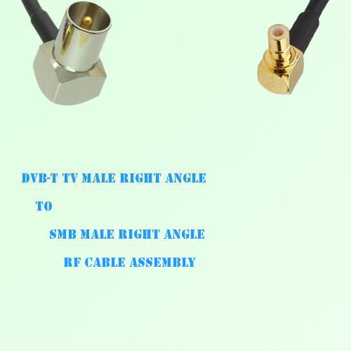 DVB-T TV Male Right Angle to SMB Male Right Angle RF Cable Assembly