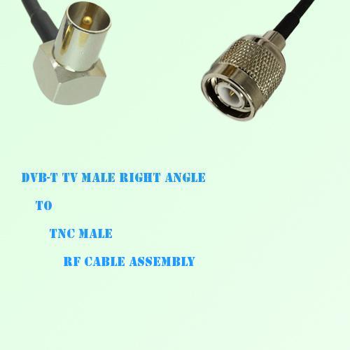 DVB-T TV Male Right Angle to TNC Male RF Cable Assembly