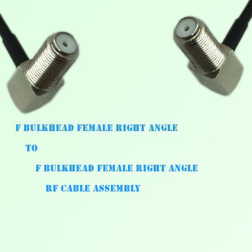 F Bulkhead Female R/A to F Bulkhead Female R/A RF Cable Assembly