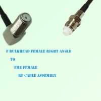 F Bulkhead Female Right Angle to FME Female RF Cable Assembly F Bulkhead Female Right Angle to FME Female RF Cable Assembly