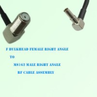 F Bulkhead Female R/A to MS162 Male R/A RF Cable Assembly