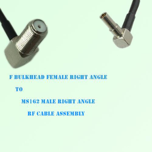 F Bulkhead Female R/A to MS162 Male R/A RF Cable Assembly F Bulkhead Female R/A to MS162 Male R/A RF Cable Assembly