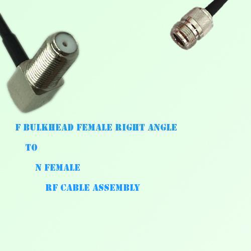 F Bulkhead Female Right Angle to N Female RF Cable Assembly