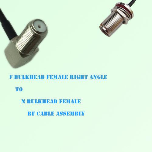 F Bulkhead Female Right Angle to N Bulkhead Female RF Cable Assembly