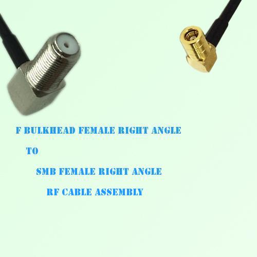 F Bulkhead Female R/A to SMB Female R/A RF Cable Assembly F Bulkhead Female R/A to SMB Female R/A RF Cable Assembly