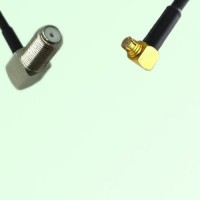 F Bulkhead Female R/A to SMP Female R/A RF Cable Assembly