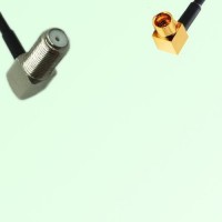 F Bulkhead Female R/A to SMP Male R/A RF Cable Assembly