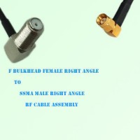 F Bulkhead Female R/A to SSMA Male R/A RF Cable Assembly