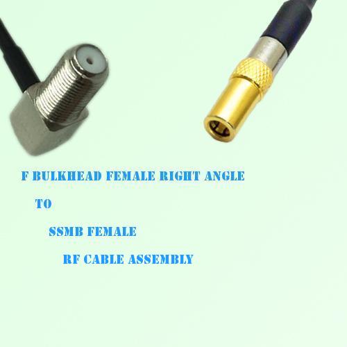 F Bulkhead Female Right Angle to SSMB Female RF Cable Assembly F Bulkhead Female Right Angle to SSMB Female RF Cable Assembly