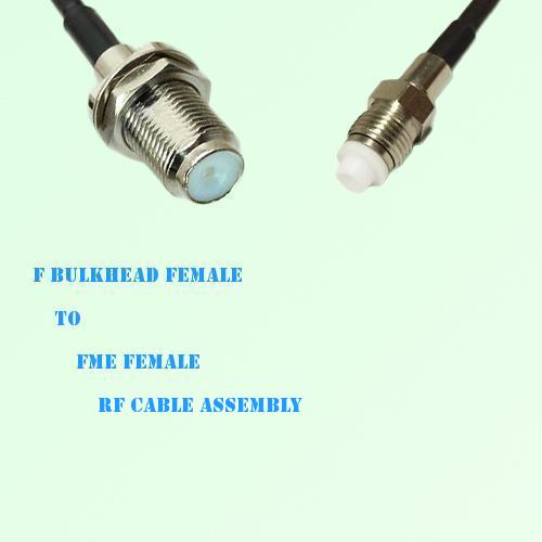 F Bulkhead Female to FME Female RF Cable Assembly F Bulkhead Female to FME Female RF Cable Assembly