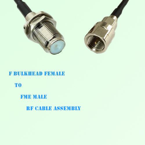 F Bulkhead Female to FME Male RF Cable Assembly