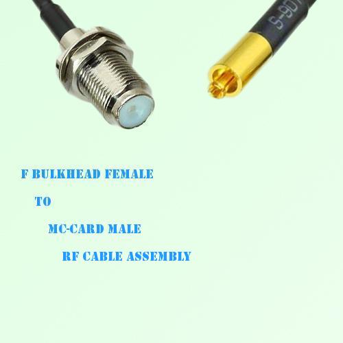F Bulkhead Female to MC-Card Male RF Cable Assembly